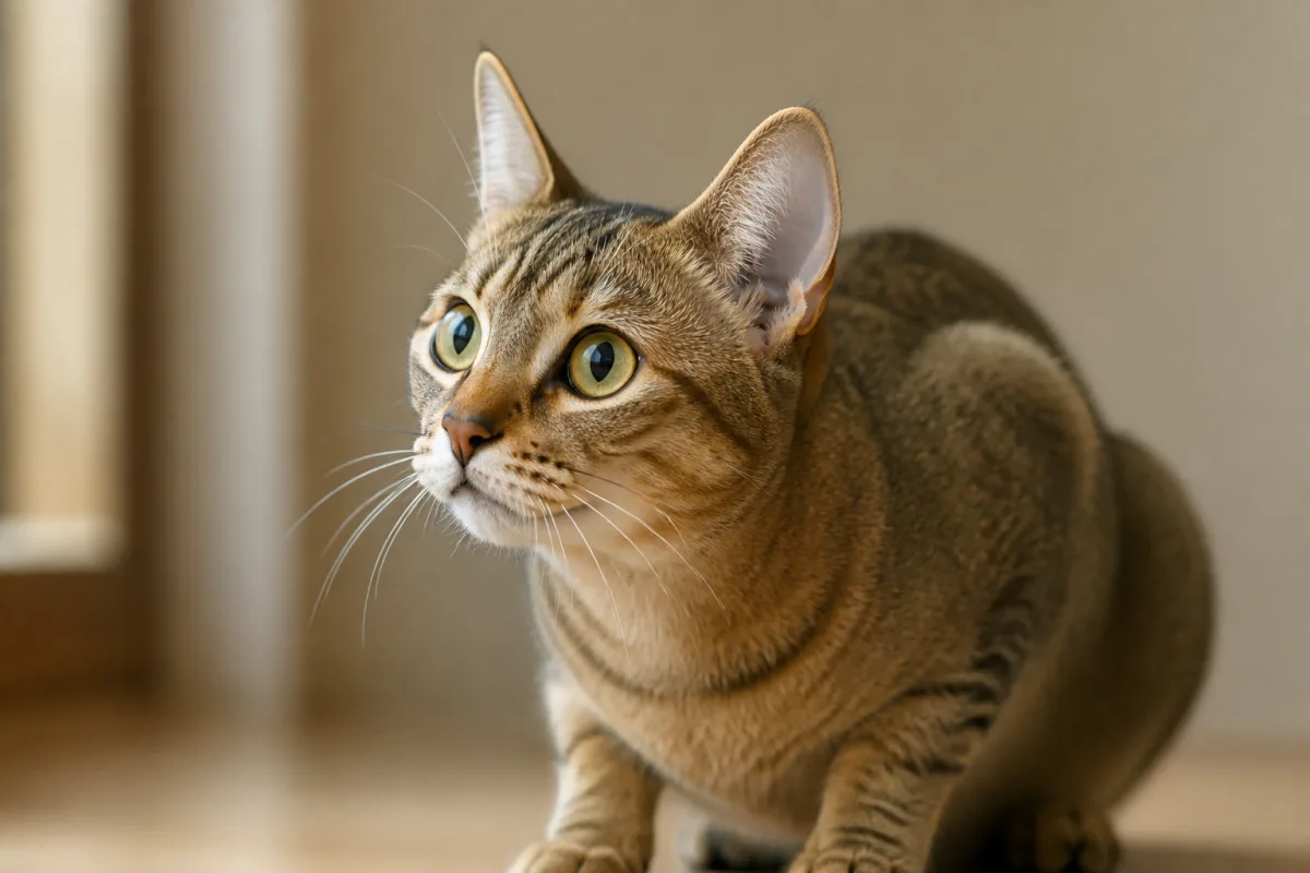 Gros plan sur oreilles et regard d’un chat montrant une orientation de l’attention